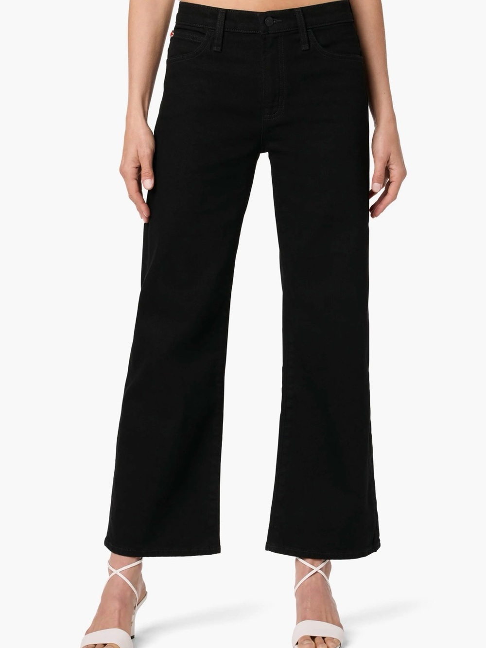 Hudson Rosalie Jeans Black High Rise Wide-Leg ankle size 27